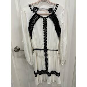 Chelsea & Violet Black and White Detail Dress